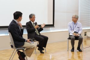 東日本大震災発生時の様子を振り返る 里見進総長、石井正当院総合地域医療教育支援部教授、山内聡大崎市民病院救命救急センター長