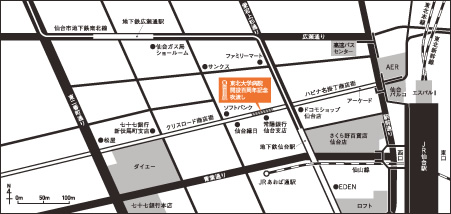 吹き流し展示場所へのアクセスマップ