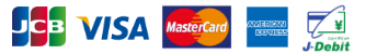 JCB、VISA、Master Card、American Express、デビットカード